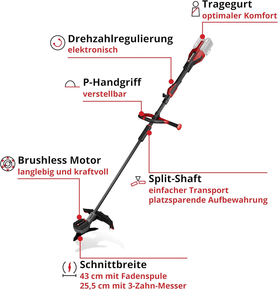 Einhell Professional Akku-Sense GP-BC 36/430 Li P BL - Solo Power X-Change (36 V, Brushless, 43 cm S