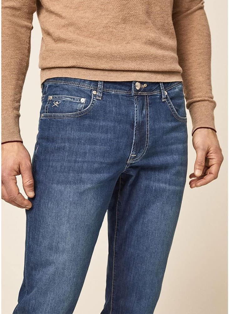 Hackett London Herren Chambray Denim Jeans 28W / 32L Chambray, 28W / 32L Chambray