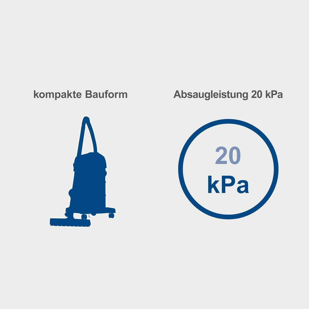 Scheppach NTS30 Premium 3in1 Nass- und Trockensauger 30L | Industriesauger mit Steckdose & Einschalt