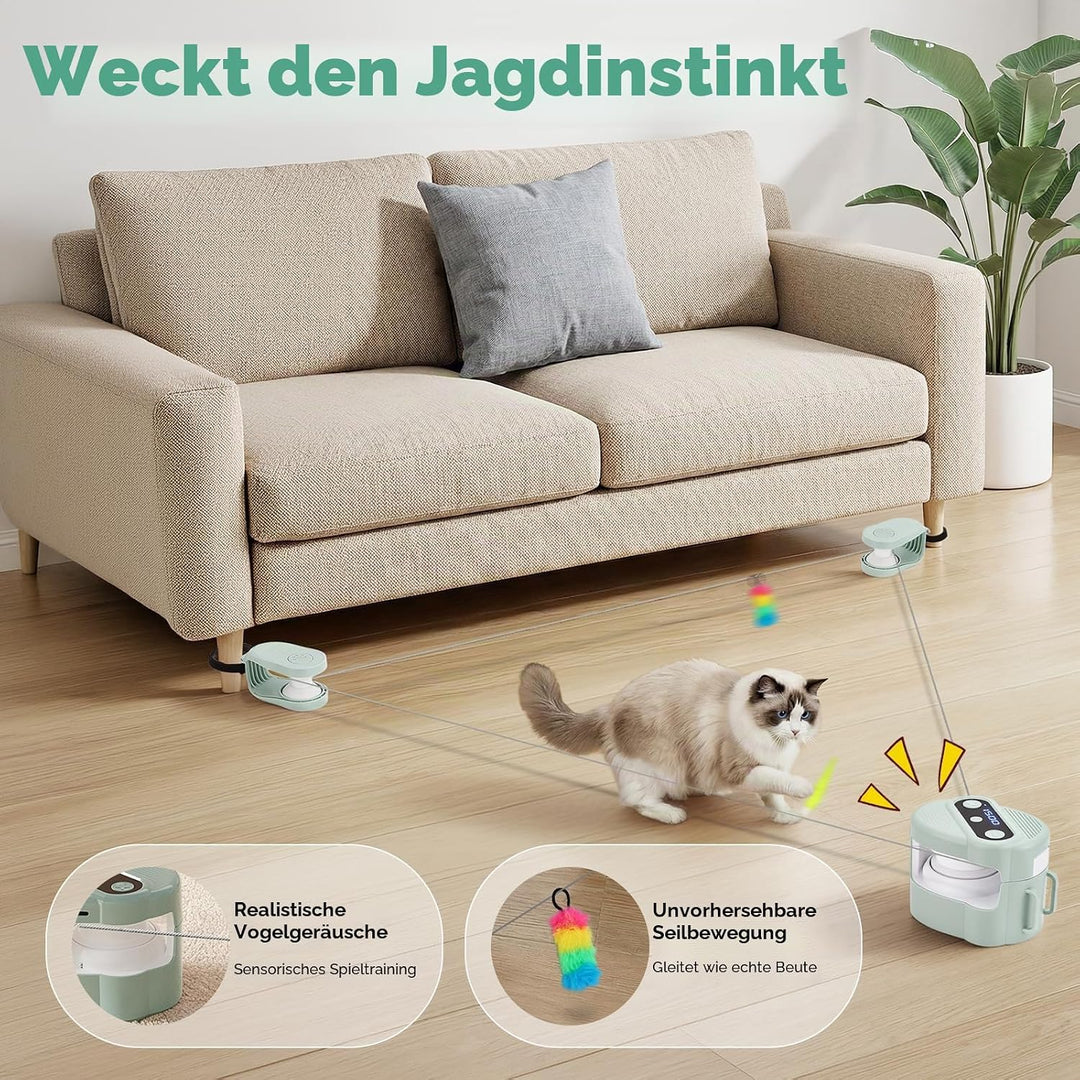 Interaktives Katzenspielzeug für Drinnen, Automatisches/Ferngesteuertes Simuliertes Katzenjagdspielz
