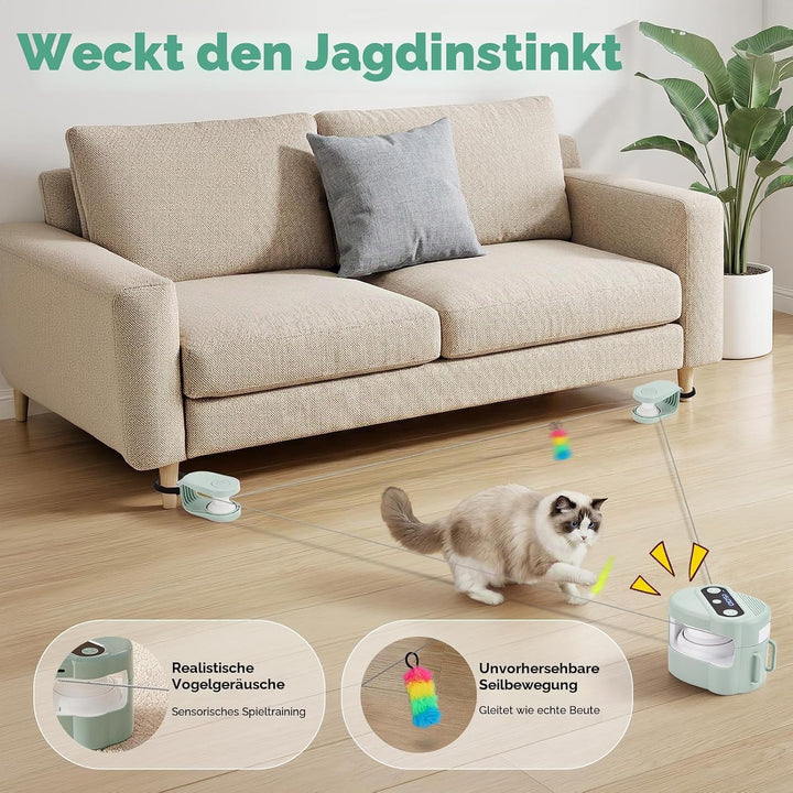 Interaktives Katzenspielzeug für Drinnen, Automatisches/Ferngesteuertes Simuliertes Katzenjagdspielz