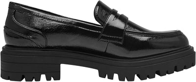 Tamaris Damen Slipper Blockabsatz 36 EU Black Patent, 36 EU Black Patent