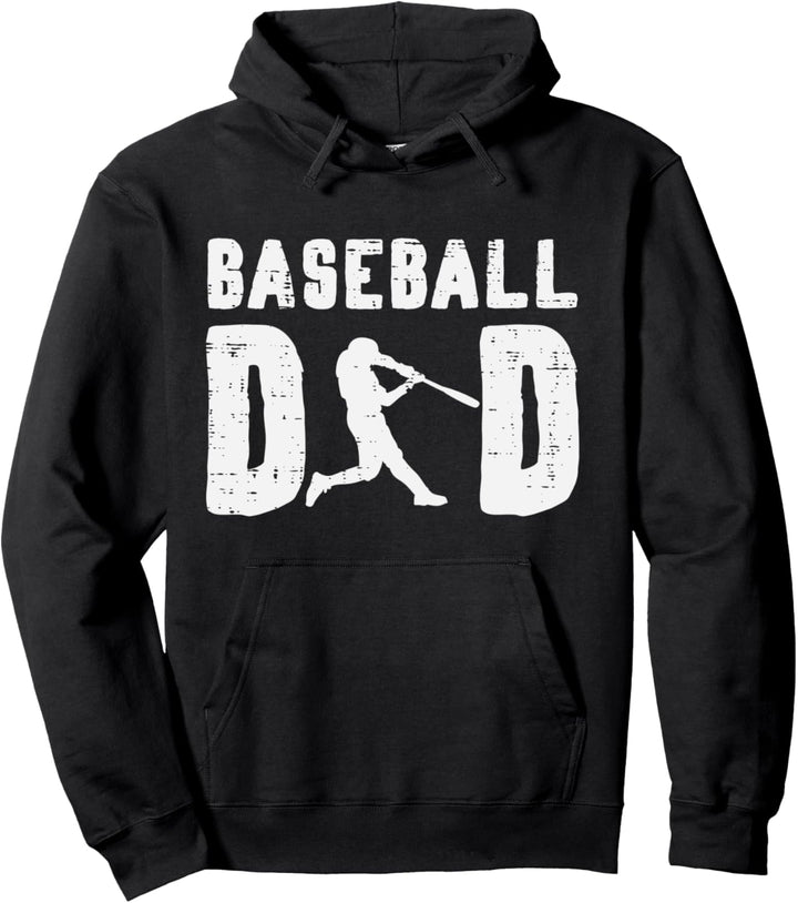 Baseball Dad Cool Fathers Day Coach Player Daddy Papa Men Pullover Hoodie