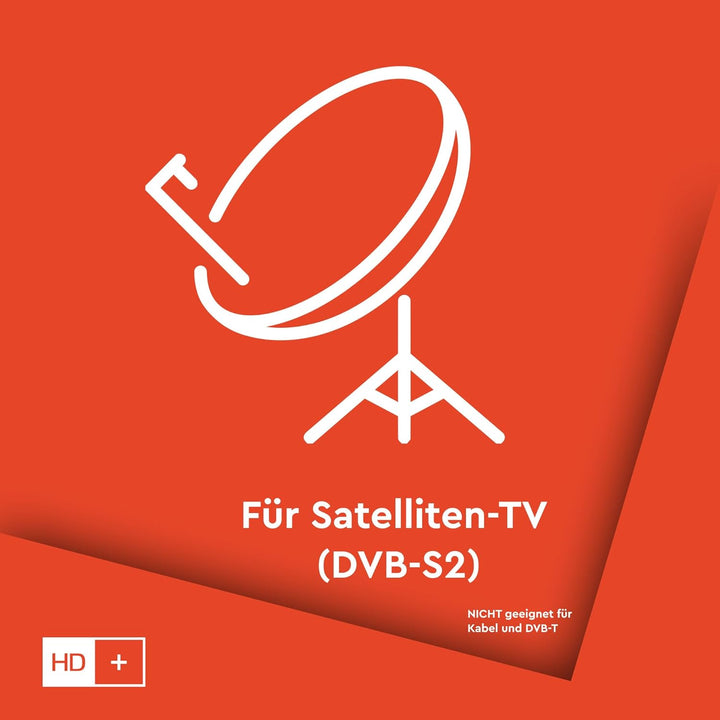 HD+ Karte für Satelliten-TV | 12 Monate Verlängerung | Für HD+ Modul & Receiver | 25 Privatsender, 3