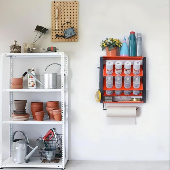BONJUME Dosenhalter, Sprühflaschenregal Wandregal Dosenhalter Aufbewahrungsschrank Spraydosenhalter