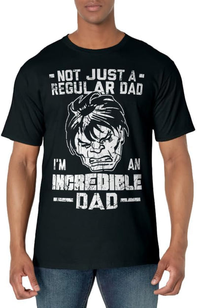 Men's Marvel Hulk Father's Day Not Regular Dad Graphic T-Shirt Small Asphalt