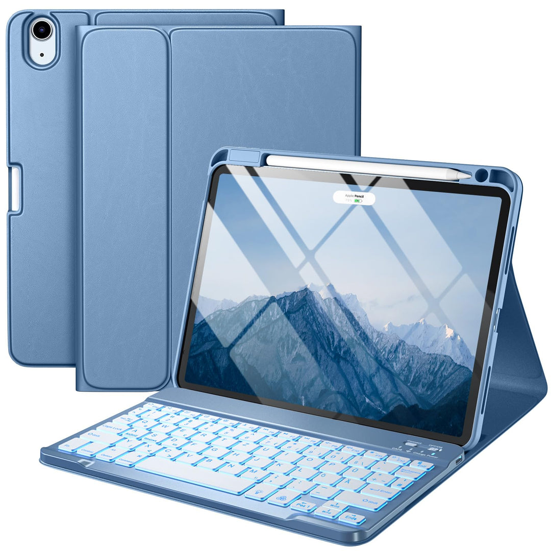 Vobafe Hülle mit Tastatur für iPad Air 11 Zoll M4 2026/M3 2025/M2 2024, iPad Air 5 4 2022 2020 10,9"