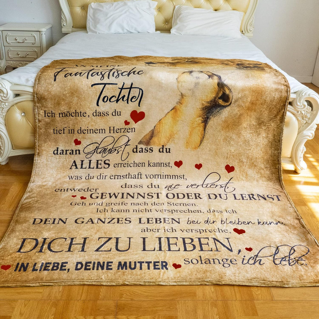 KEMEILA Personalisierte Weiche Decke Für Meine Tochter - Superweiche Flanelldecke Reisedecke Geschen