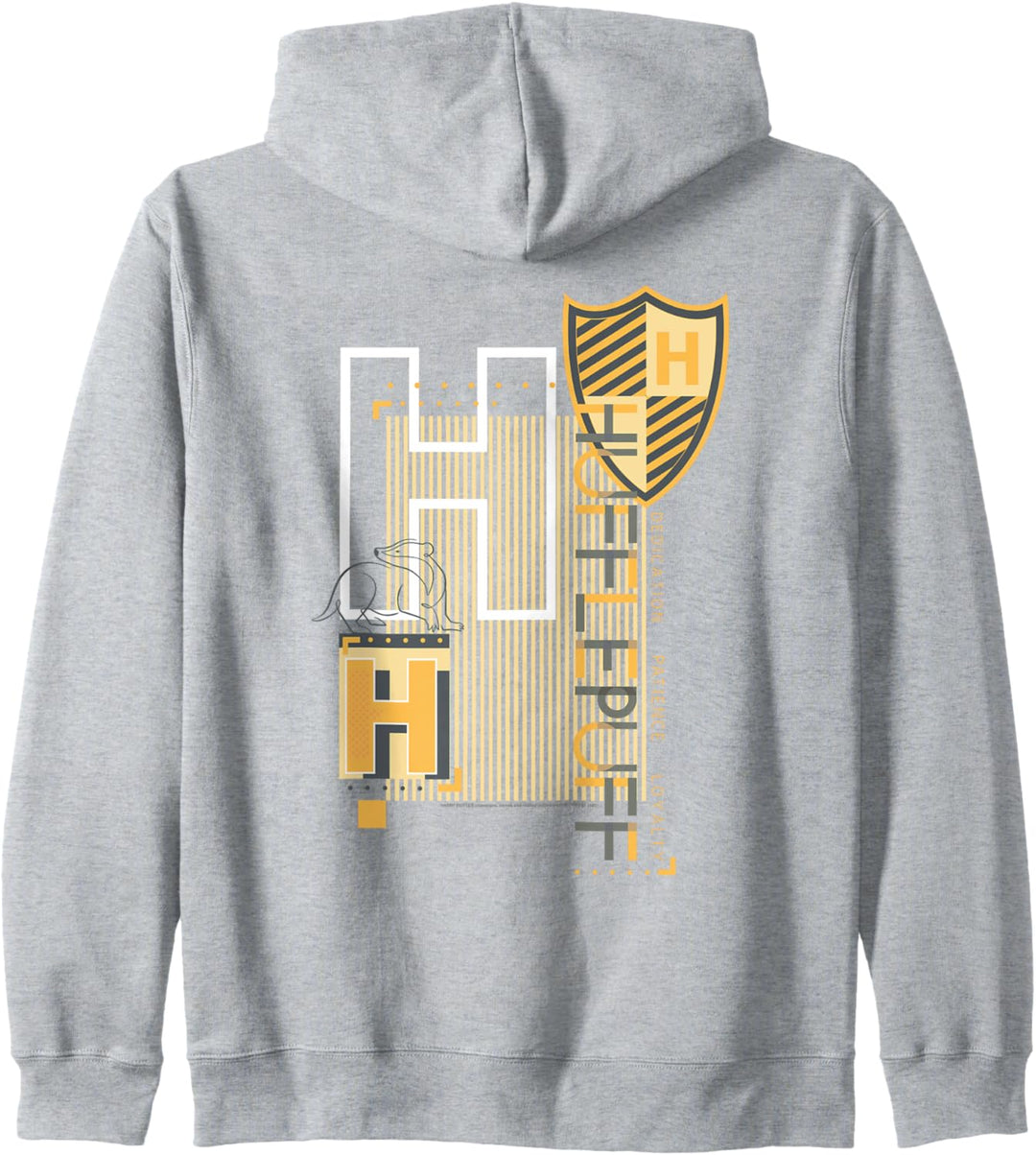 Harry Potter Hufflepuff Pattern Crest Kapuzenjacke