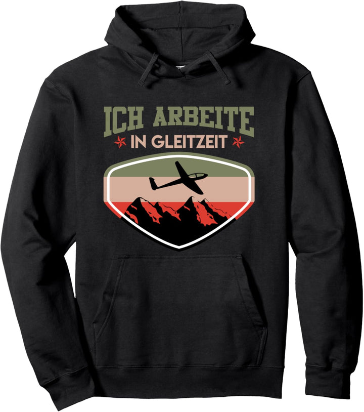 Segelflugzeug Ich arbeite ich Gleitzeit Segler Piloten Pullover Hoodie