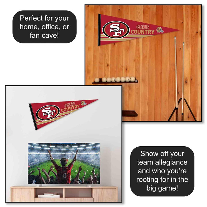 WinCraft San Francisco 49ers Niners Country Pennant Banner Flag
