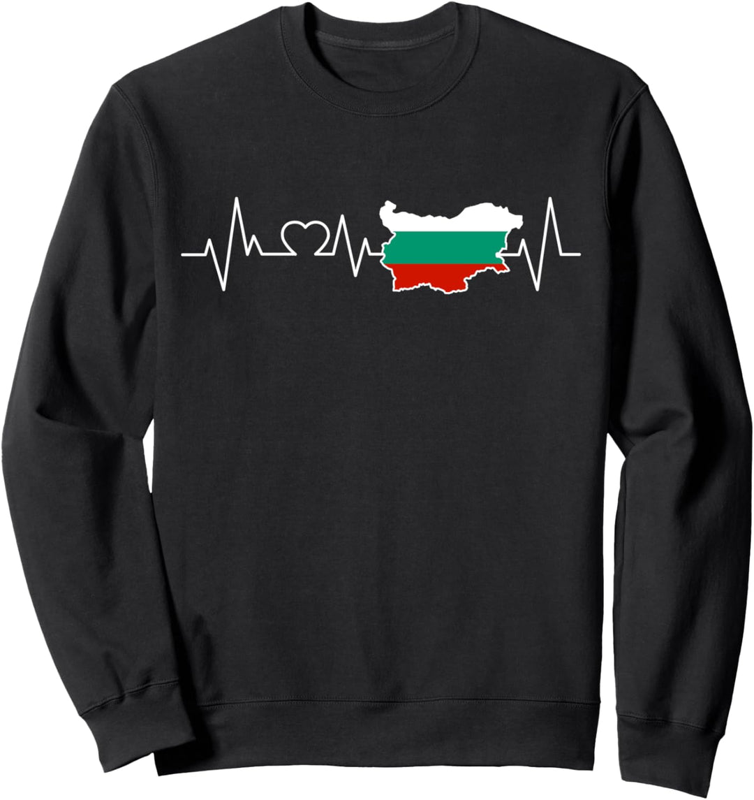 Bulgarien Herzschlag Flagge Liebe Männer Frauen Geschenk Sweatshirt