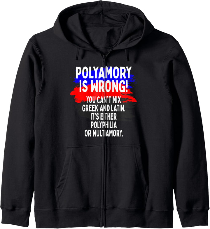 Polyamory Is Wrong Polyamorös Spruch Pride Liebe Polyamorie Kapuzenjacke