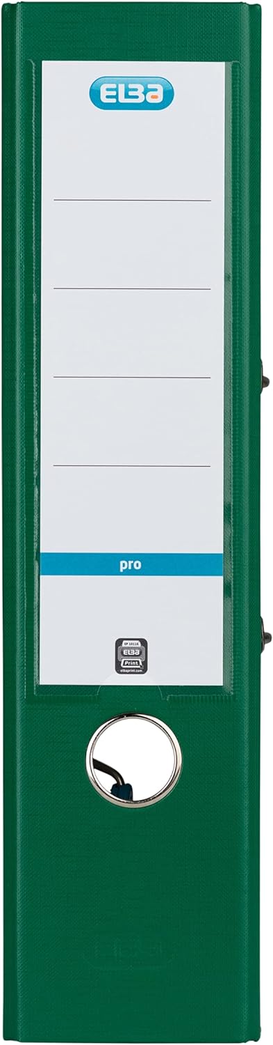 Elba Ordner A4, Smart Pro, 8 cm breit, Kunststoff aussen, grün, 10 Stück grün A4, breit, grün A4, br