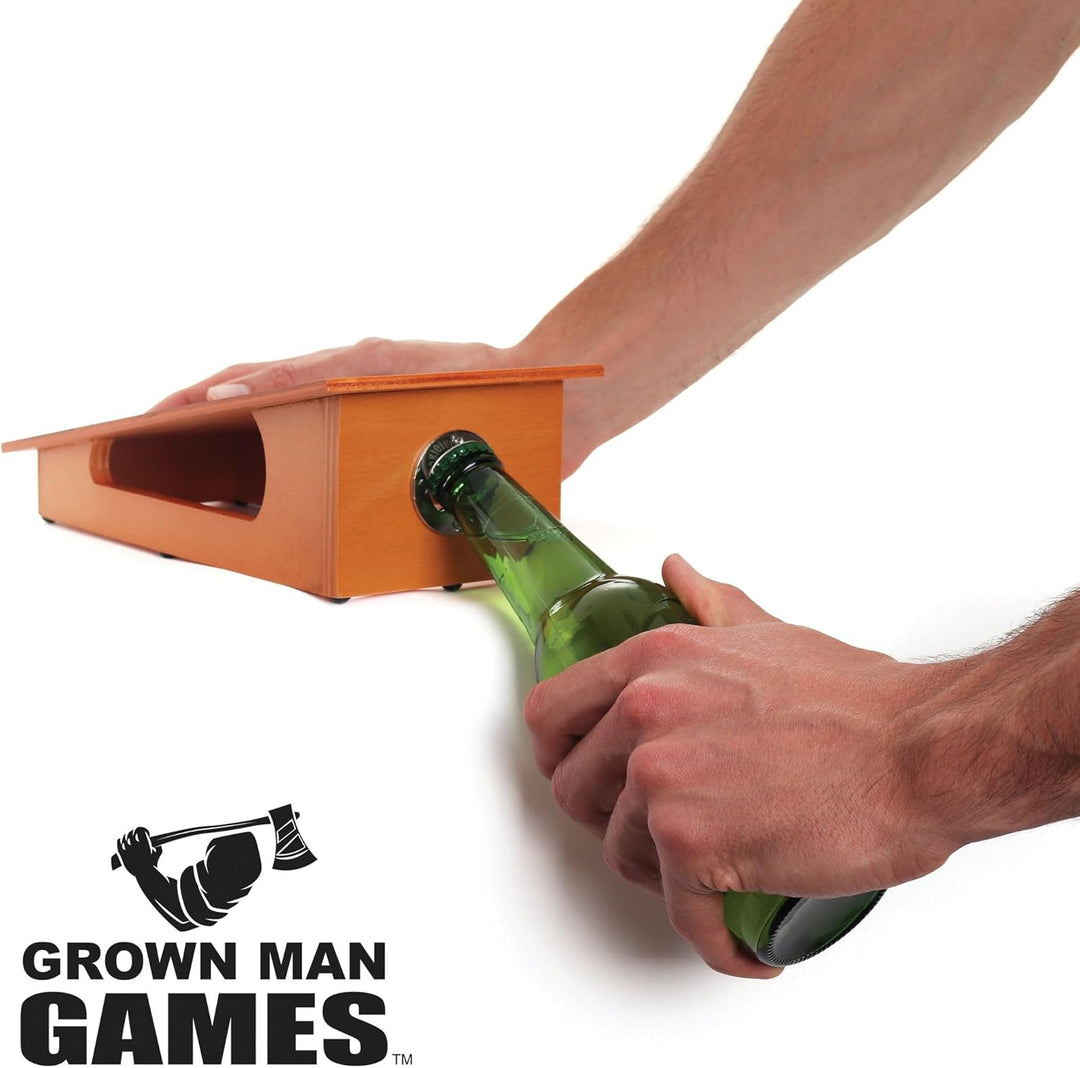 Grown Man Games Mini Cornhole - Tragbares Cornhole Spiel - Mini Sitzsack Wurfspiel - Cornhole Trinks
