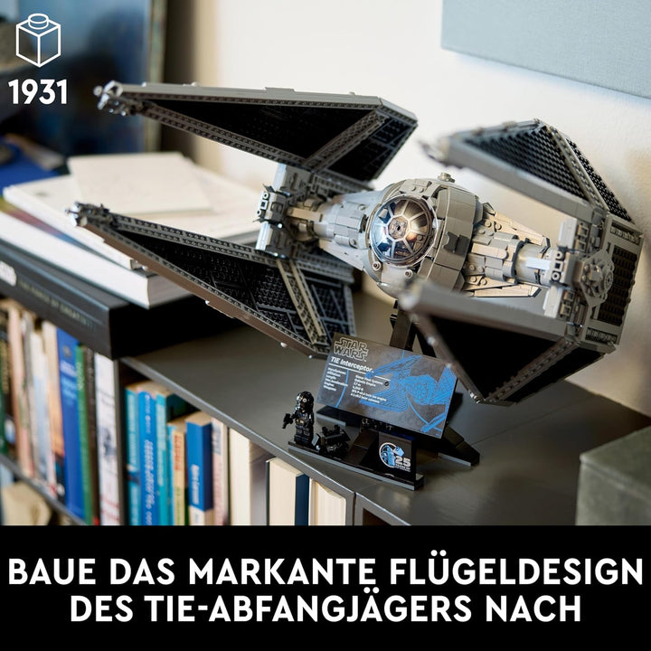 LEGO Star Wars TIE-Abfangjäger, kreatives Bauset aus der Ultimate Collector Series für Erwachsene, M