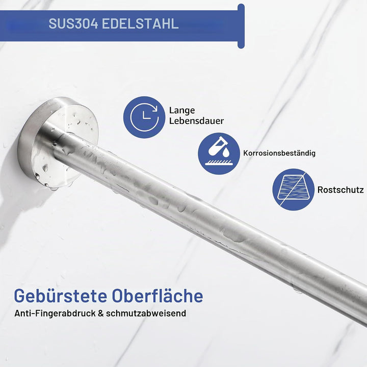 SAYAYO Handtuchhalter Bad Gebürstet Handtuchstange 40cm Gästehandtuchhalter Wandmontage Edelstahl Ba