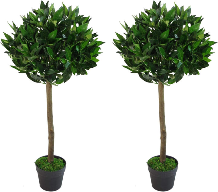 Leaf Künstliche Buchsbaumkugeln, Blattmotiv, 90 cm, 1 Paar, 90 cm