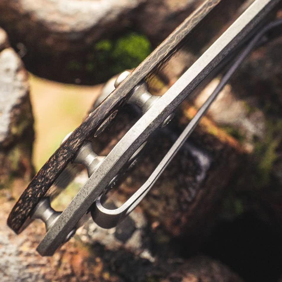 Böker Manufaktur Solingen M4 Sherman-Damast Taschenmesser Damast/Micarta Schwarz, Klingenlänge: 7,70