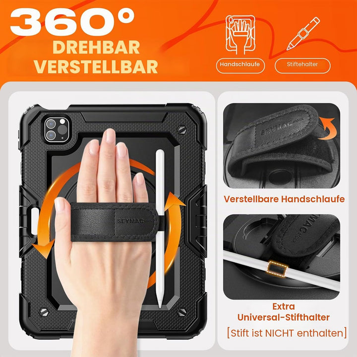 SEYMAC stock Hülle für iPad Pro 11 Zoll (4./3./2./1.Generation, 2022/2021/2020/2018), Stossfeste iPa