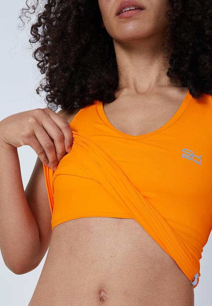 Mädchen &amp; Damen Tennis, Padel, Fitness, Sport V-Neck Tank Top Racerback, atmungsaktiv, UV-Schutz UPF