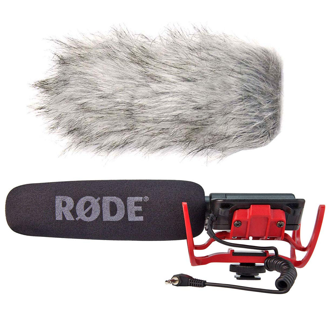 Rode Videomic Rycote Richtmikrofon für Kameras + DeadCat Fell-Windschutz