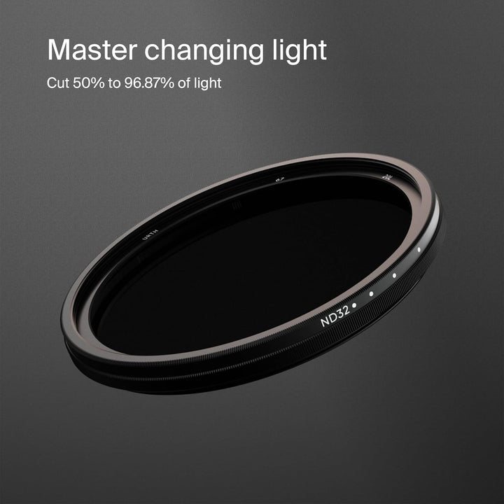 Urth 49 mm Variabler Graufilter ND2-32 (1-5 Stop) ND Filter (Plus+) 49mm, 49mm