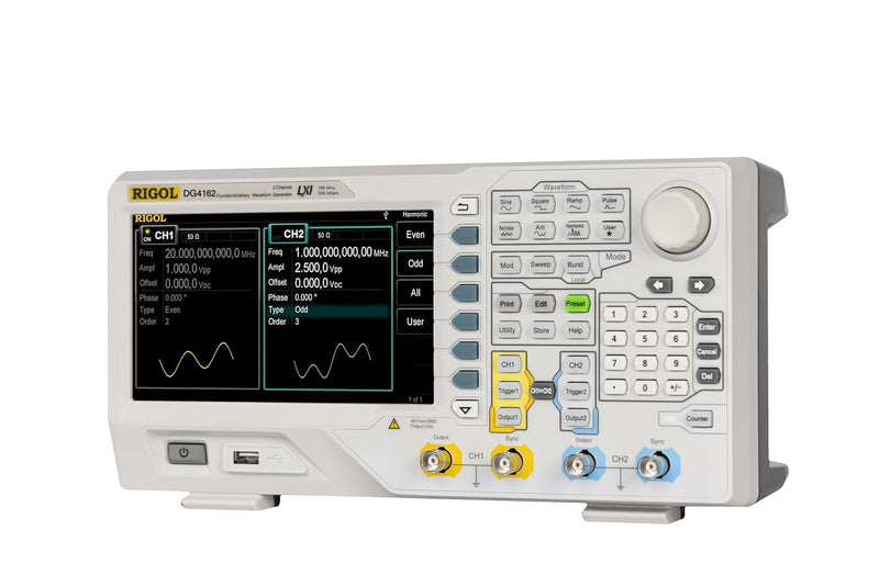 RIGOL DG4162 Funktionsgenerator, 160 MHz, 500 MSa/s, 2 Kanäle, -115 dBc/Hz Phasenrauschen, 14 Bit, 3