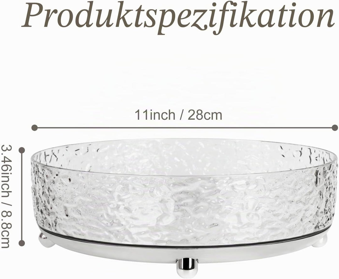 Lazy Susan 360° drehbarer Make up Organizer, 28 cm Parfüm Organizer Tablett, drehbarer Hautpflege Ko