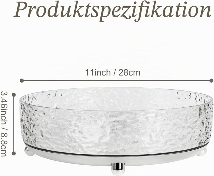 Lazy Susan 360° drehbarer Make up Organizer, 28 cm Parfüm Organizer Tablett, drehbarer Hautpflege Ko
