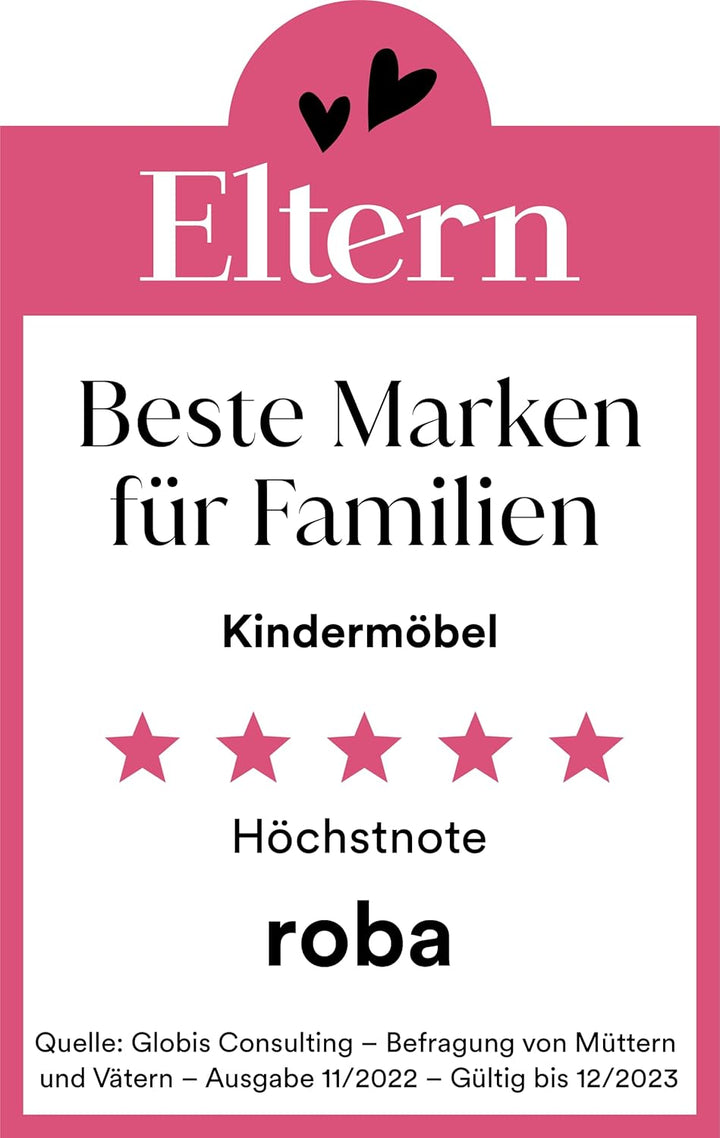 roba Bettschutzgitter Klipp-Klapp 100 cm - Rausfallschutz klappbar für Babys & Kinder - Schutzgitter