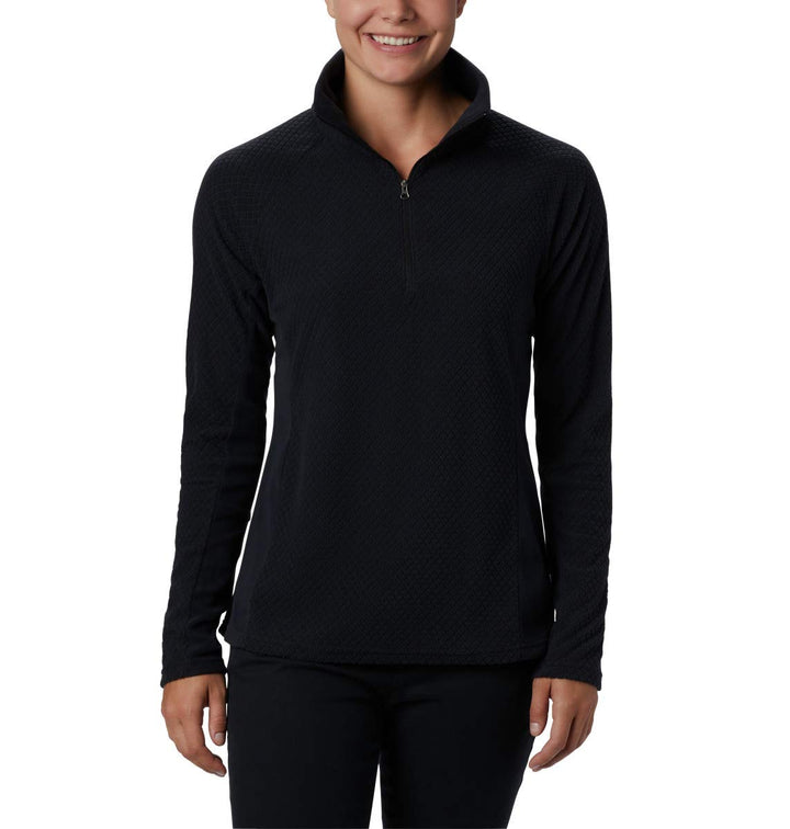Columbia Damen Glacial™ Iv Print 1/2 Zip Pullover (1er Pack) XL Black Quilt Pattern/Black, XL Black