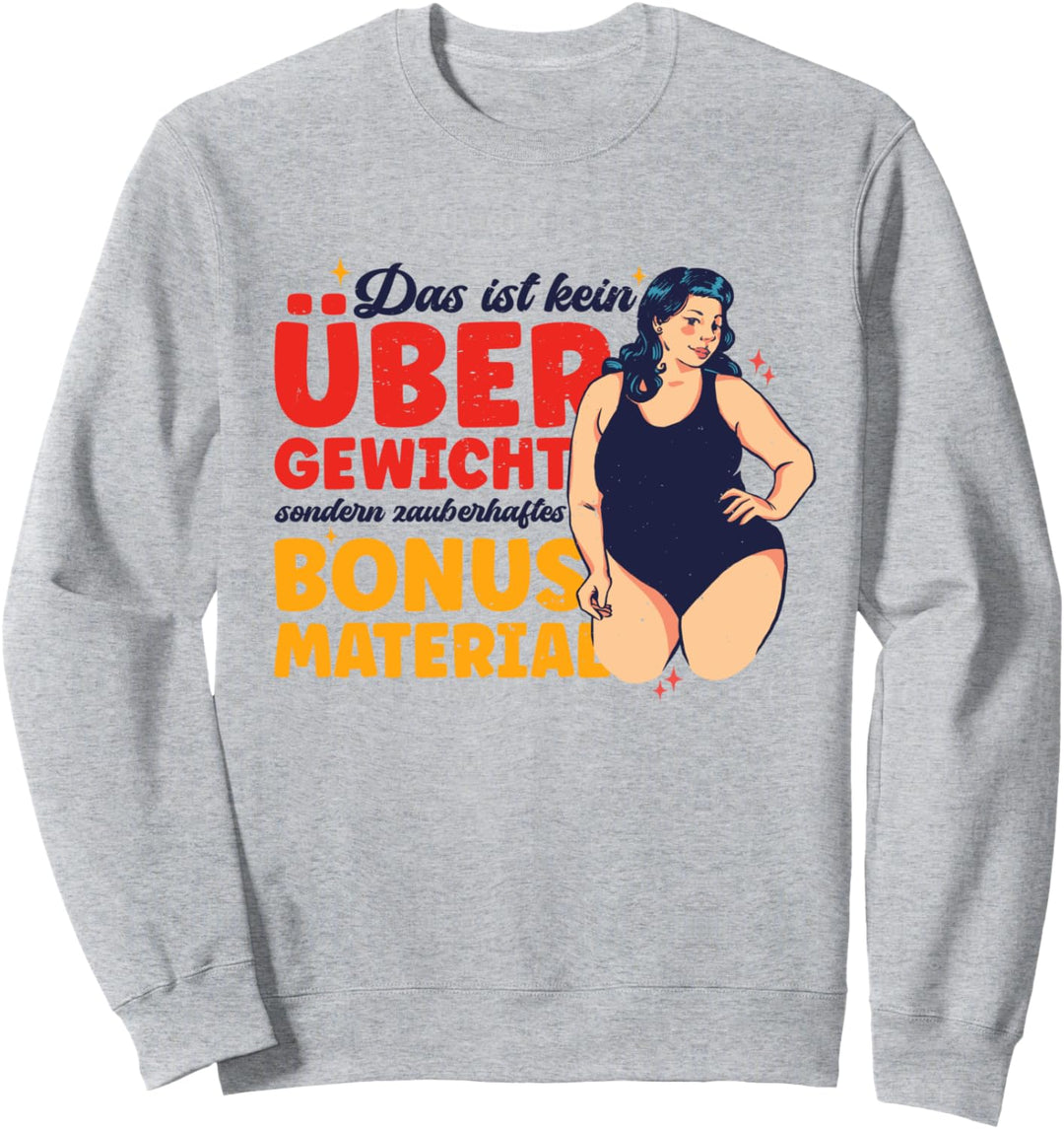 Kein Übergewicht tolles Bonusmaterial lustiges Übergrösse Sweatshirt