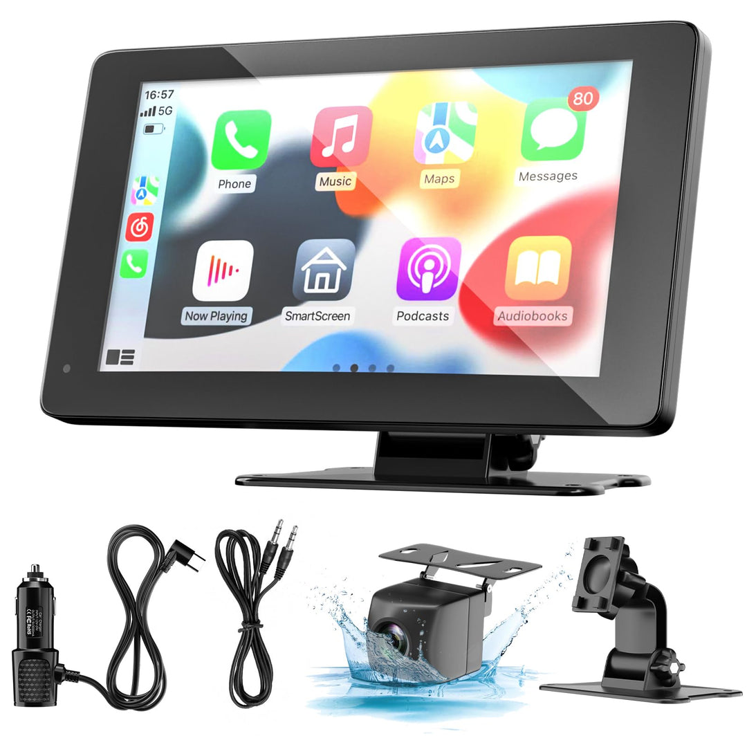 Wireless Carplay Display Android Auto Display mit Stehende Halterung 7 Zoll Touchscreen Auto Display