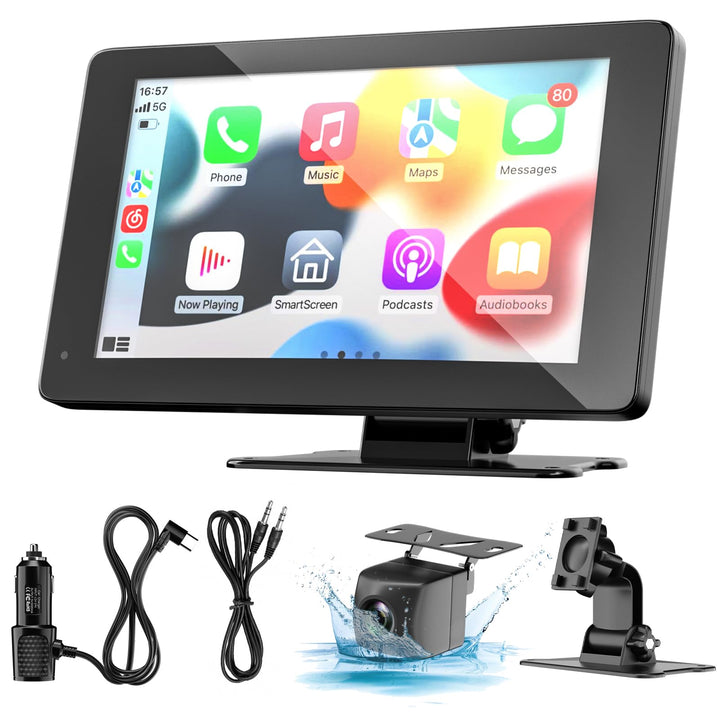 Wireless Carplay Display Android Auto Display mit Stehende Halterung 7 Zoll Touchscreen Auto Display