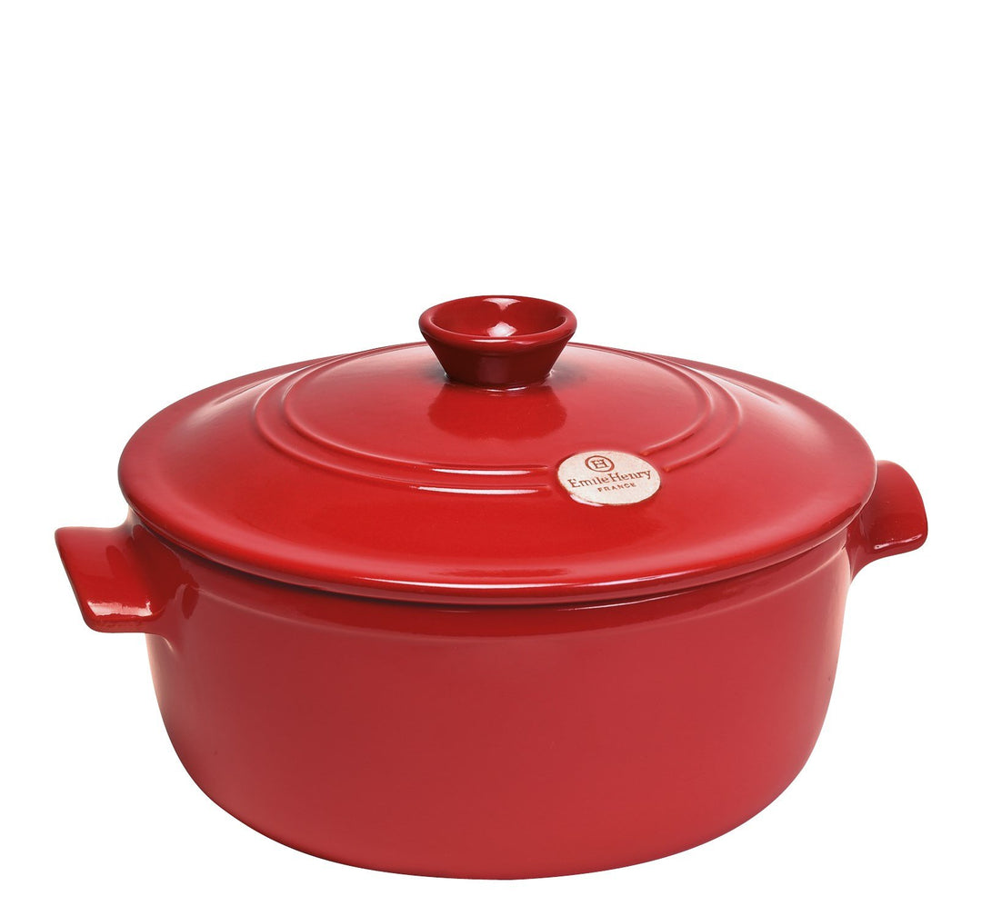 Emile Henry Runder Schmortopf Ø 28 cm, 5,3 L 28,5x28,5x18 Grand Cru