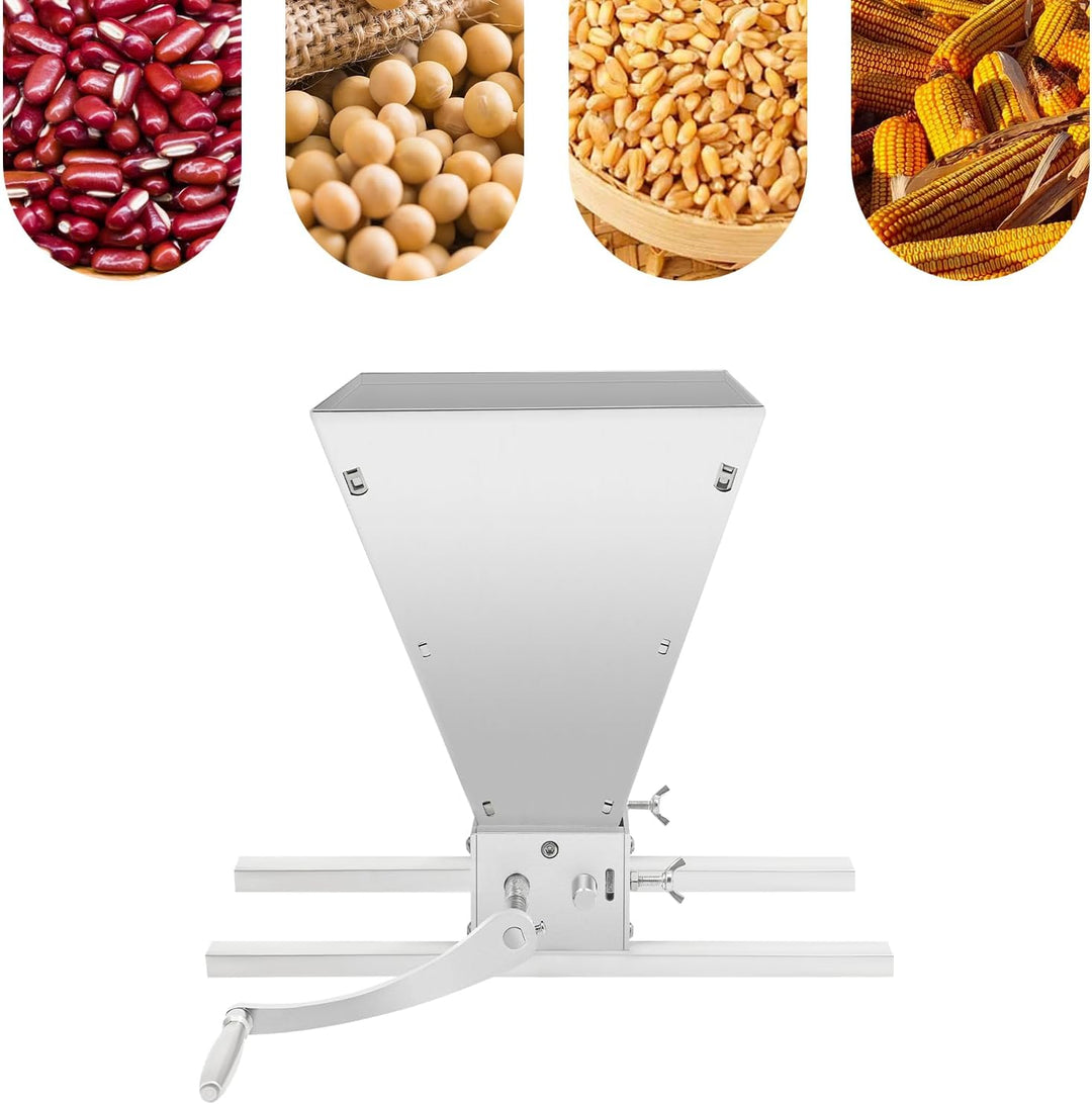 4L Manuelle Getreidemühle, Edelstahl Verstellbare Grainmühle, Getreidequetsche, Malzmühle, Futtermüh