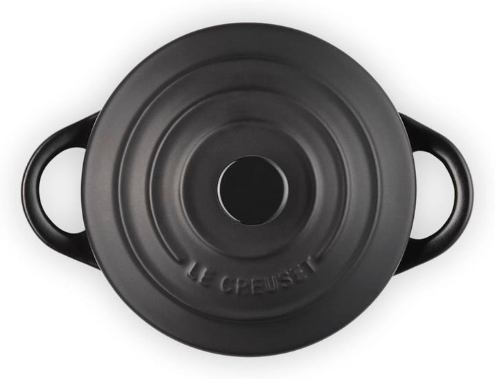 Le Creuset Mini-Cocotte aus Steinzeug, 250 ml, 10 x 5 cm, Schwarz Matt, 71901100000100, Schwarz Matt