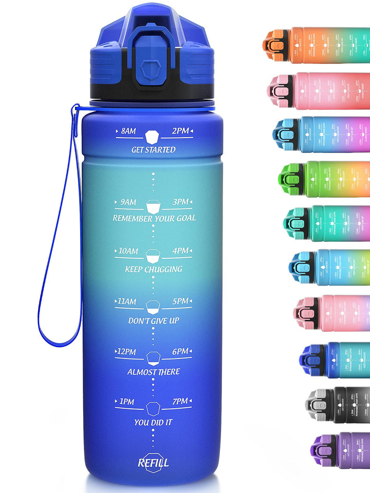 Sport Trinkflasche 500ml, 700ml, 1L, 1,5L Trinkflasche Kinder Auslaufsicher, BPA-frei Tritan Motivie