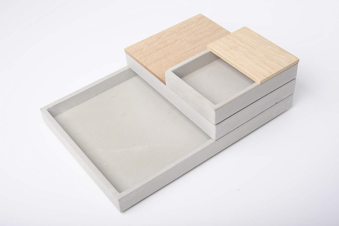 Ablagesystem aus Beton Ablageschalen Betonschale Dokumentenablage Schmuck Schreibtisch Organizer Abl
