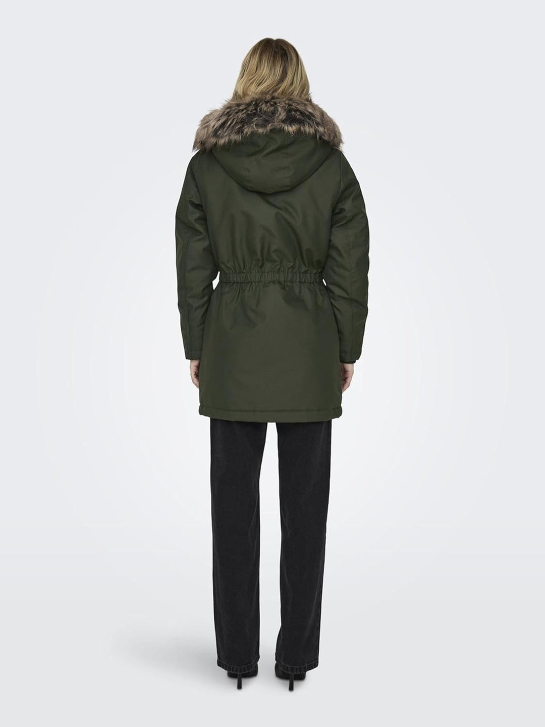 ONLY Damen Mantel XS Rosin/Detail:BROWN FUR, XS Rosin/Detail:BROWN FUR