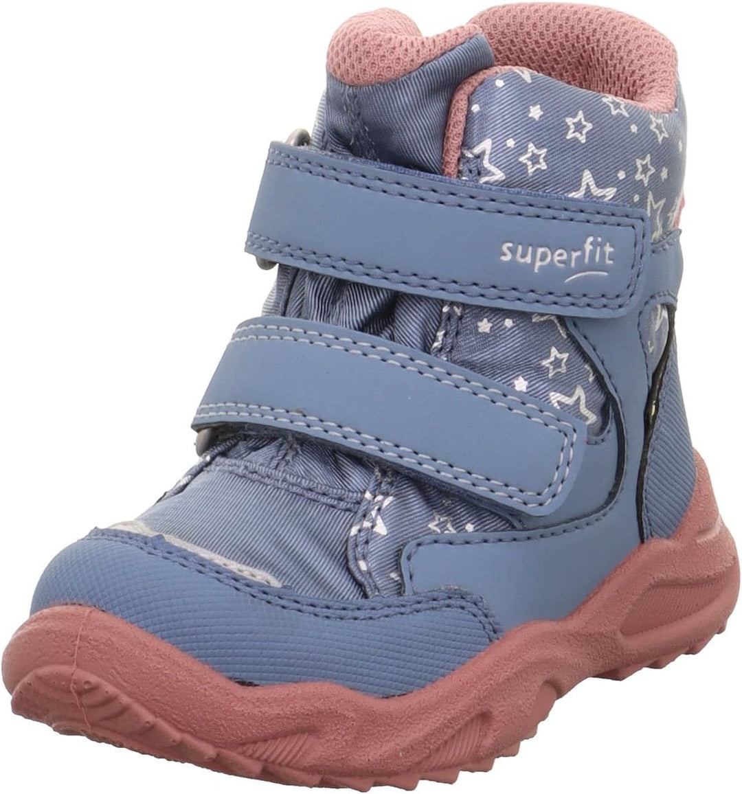 Superfit Mädchen Glacier Schneestiefel, Blau Rosa 8010