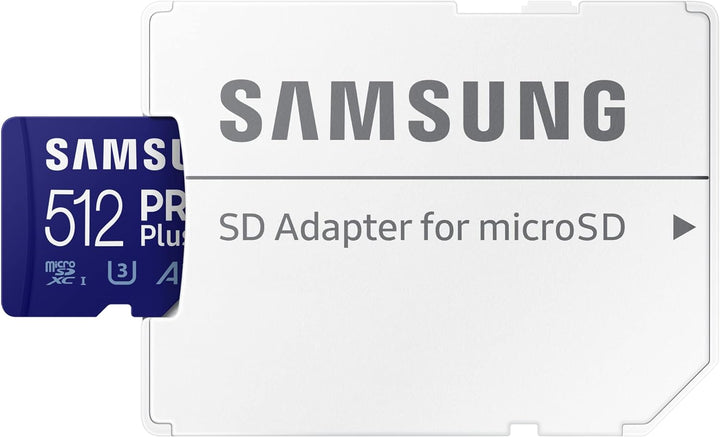 Samsung PRO Plus microSD Speicherkarte (MB-MD512KA/EU), 512 GB, UHS-I U3, Full HD & 4K UHD, 160 MB/s