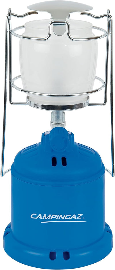 Campingaz 2000010189 Gaslampe Camping 206, blau, Gr. L & Glühstrumpf Grösse, Weiss, 9 x 11 x 1 cm