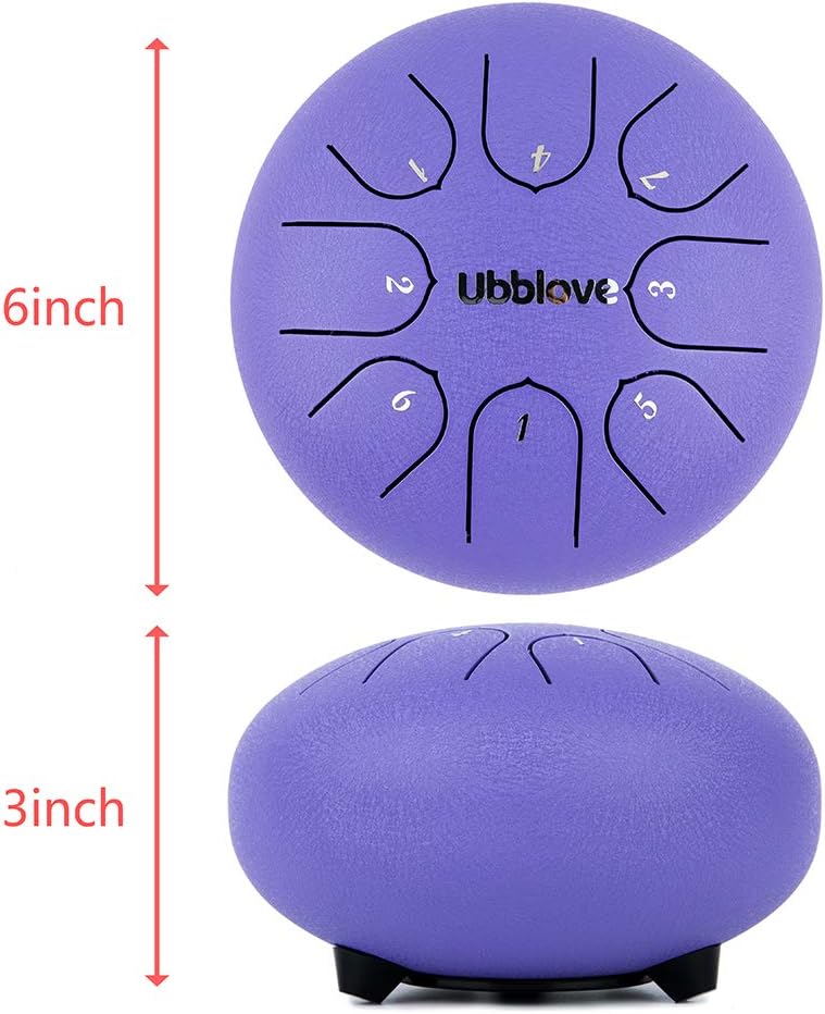 Stahlzungentrommel für Kinder: 8 Noten 15,2 cm (6 Zoll) Tonart C Metall Stahl Trommeln Instrument mi