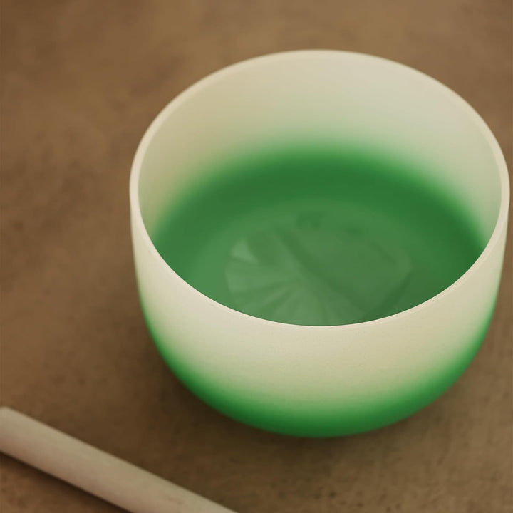 Hye-eun 432hz Kristall Klangschalen Set,6-12 Zoll Farbgradient Crystal Singing Bowl 7 chakren,Medita