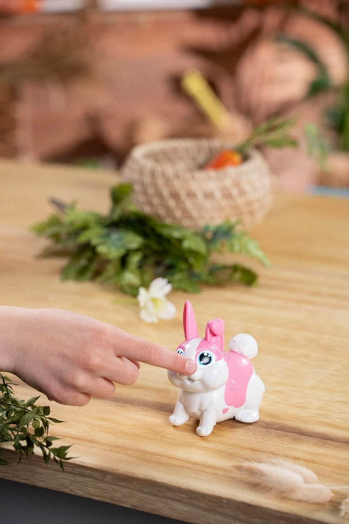 Animagic Let's Go Bunny Pink, Spielzeug für Kinder ab 5 Jahren, Interaktives Plüschkaninchen Rosa -