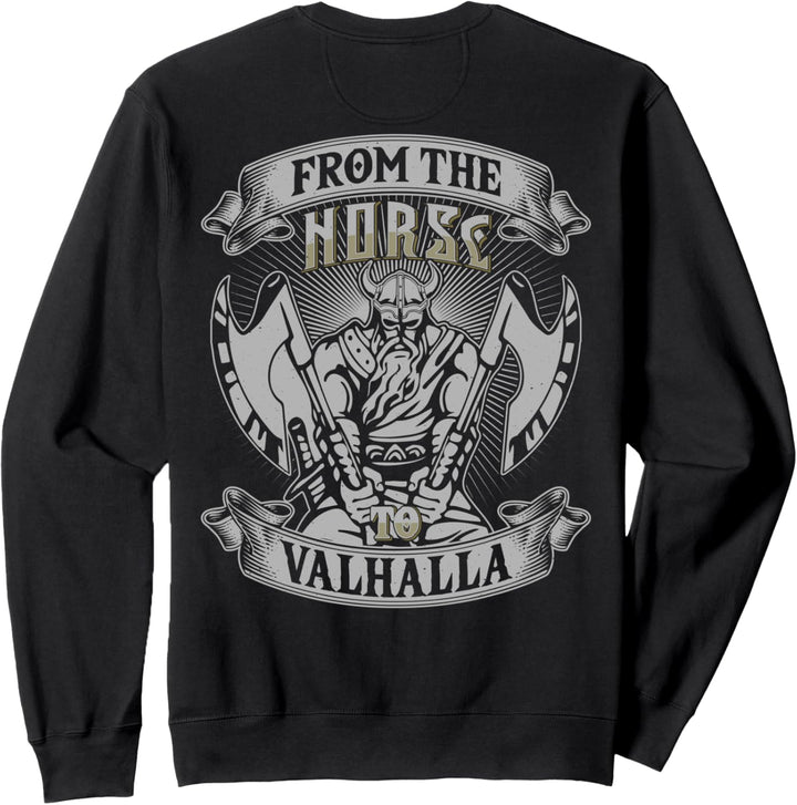Wikinger Kleidung "From The Norse To Valhalla" RÜCKENDRUCK Sweatshirt