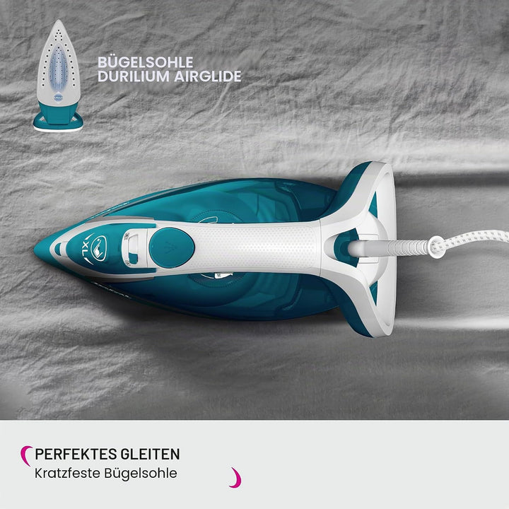 Calor Easygliss Plus FV5719C0 Dampfbügeleisen, türkis 195 g/min, 195 g/min