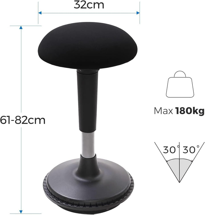 FLEXISPOT Ergonomie Wobble Hocker Arbeitshocker Bürohocker Ergonomische Stehhilfe Hoch verstellbar S